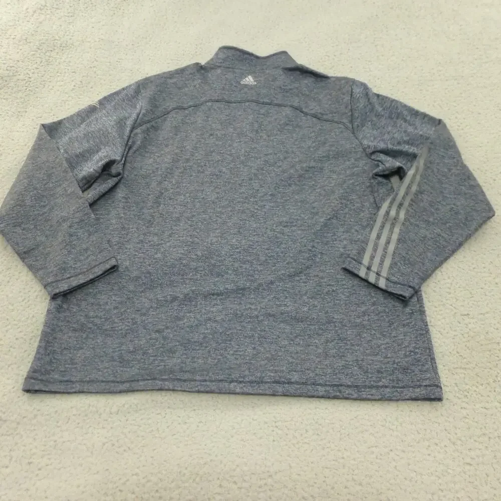 Adidas Sweater Mens XL 1/4 Zip Pullover Gray Long Sleeve Outdoor Golf Heathered
